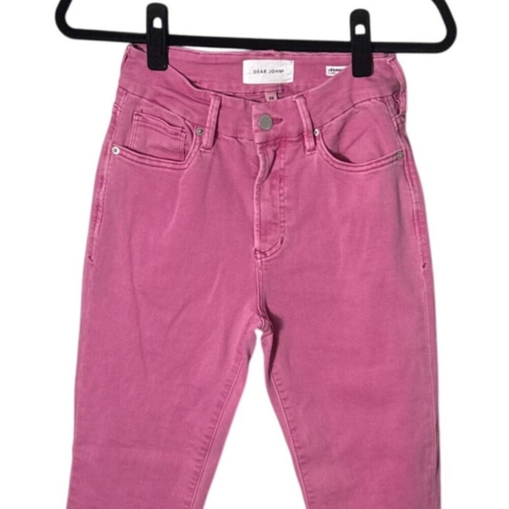 Women's High-Rise Pink Flare Jeans - Picture 10 of 12